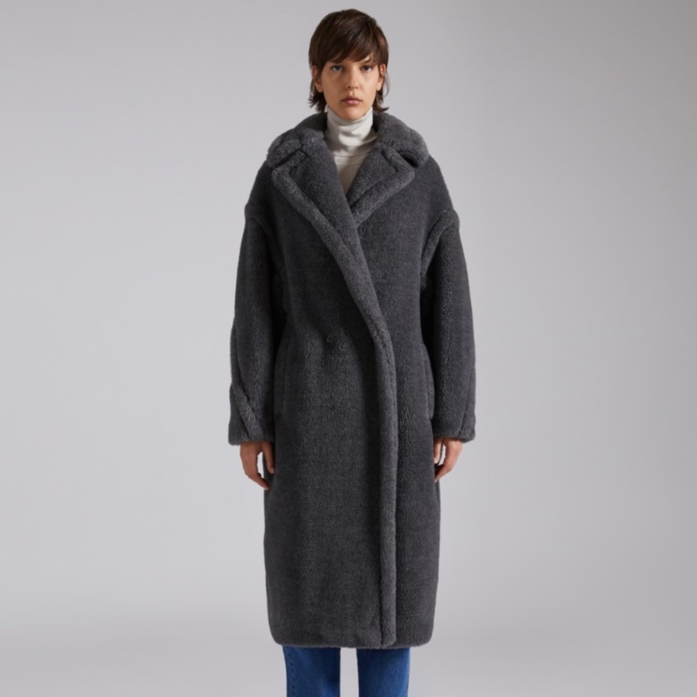 New! Max Mara Gray Teddy Bear Coat-Sz XS, $3990